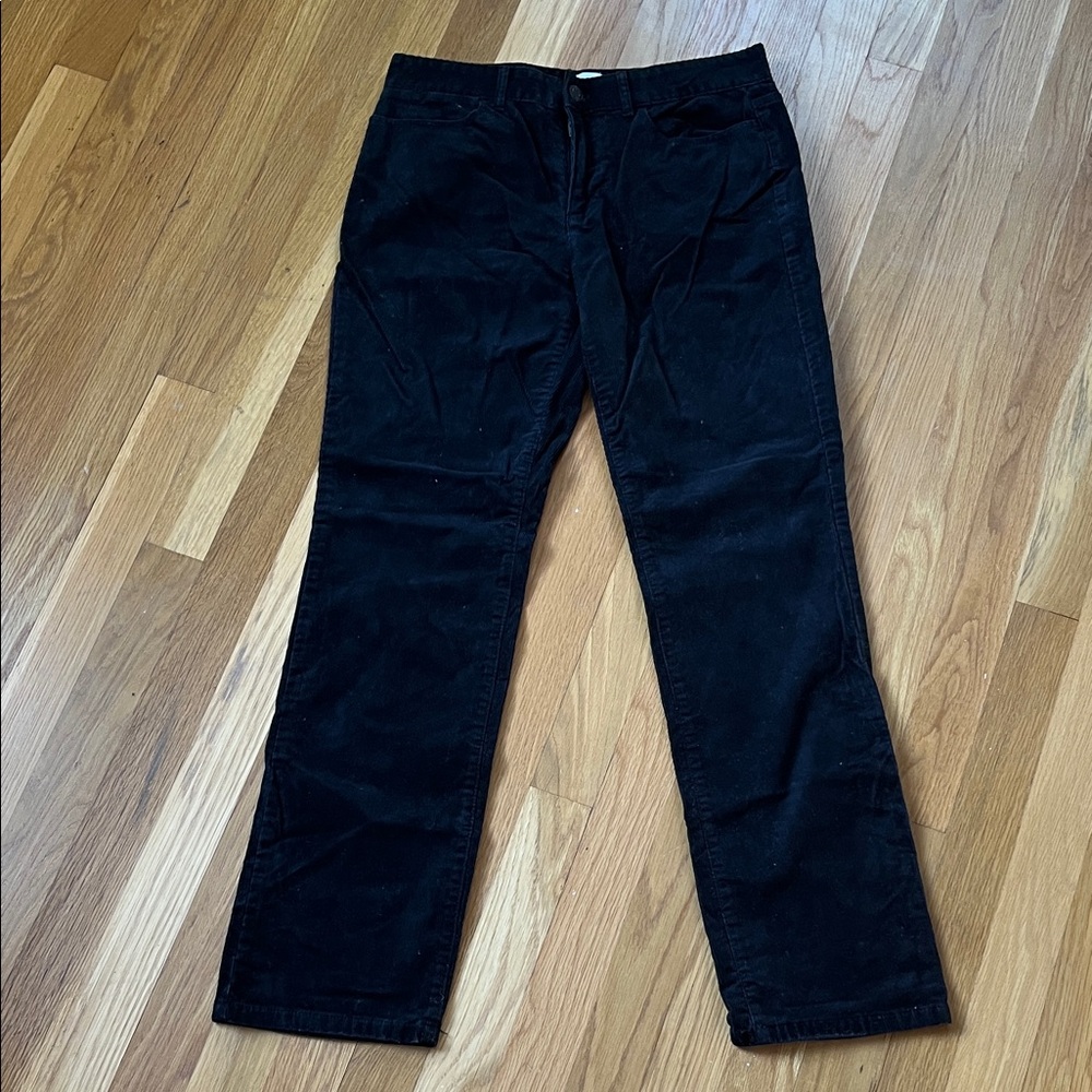 Talbots Women’s Black Corduroy Pants - Classic Straight Fit, Size 6 Petite